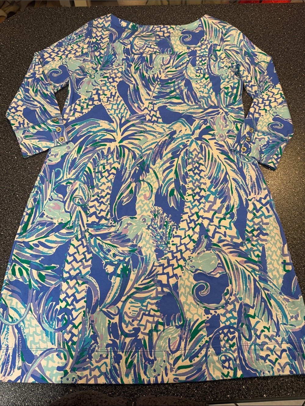 Lilly Pulitzer Jane Shift Dress in the Resort Canopy Chaos print - size Medium - Picture 6 of 8